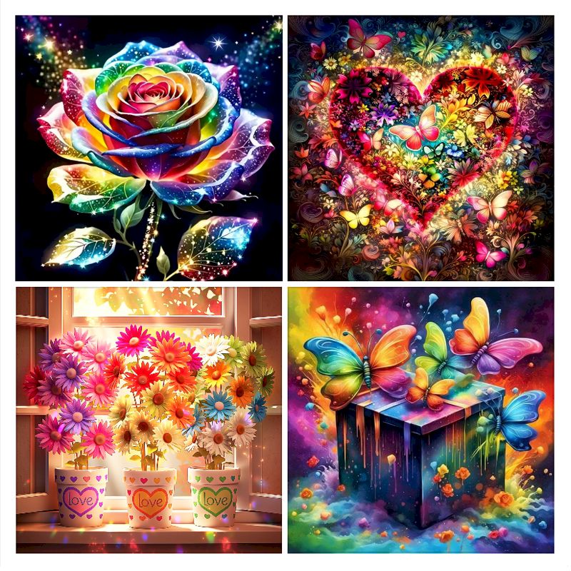 Art Craft Ideas With Paper - لوحة ماسية خماسية الأبعاد من SDOYUNO