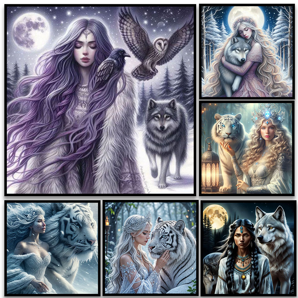 Art Craft Lion - لوحة ماسية خماسية الأبعاد: Woman &