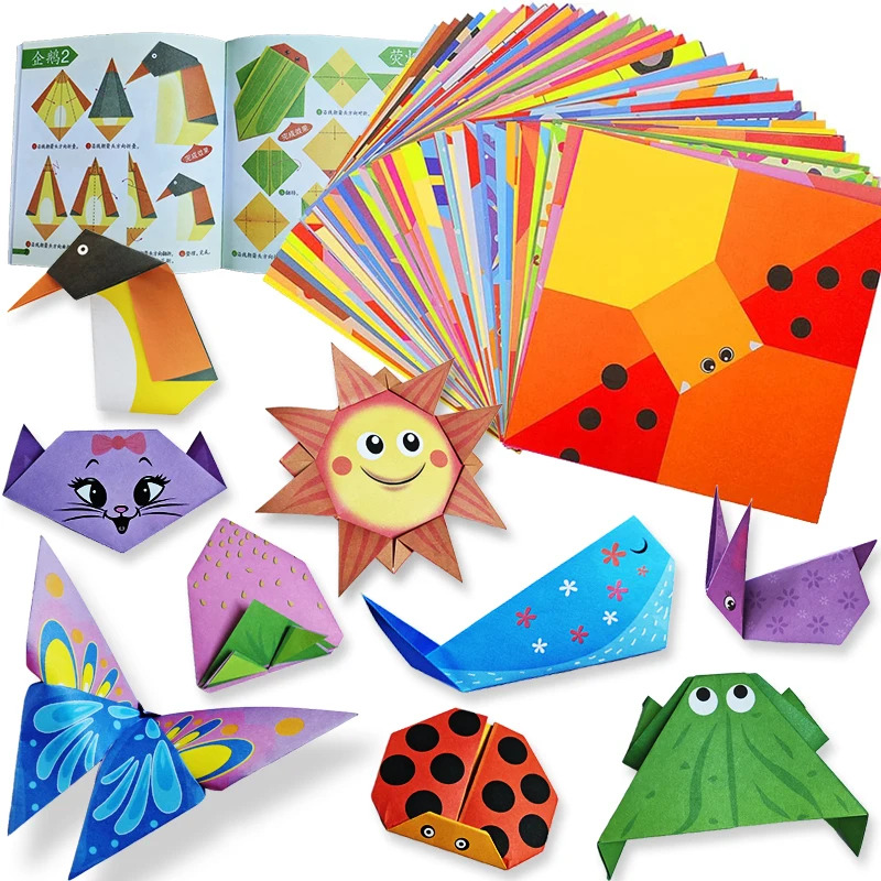 Art Craft Kits For Kids - مجموعة أوريجامي مع 30/96 ورقة وكتاب