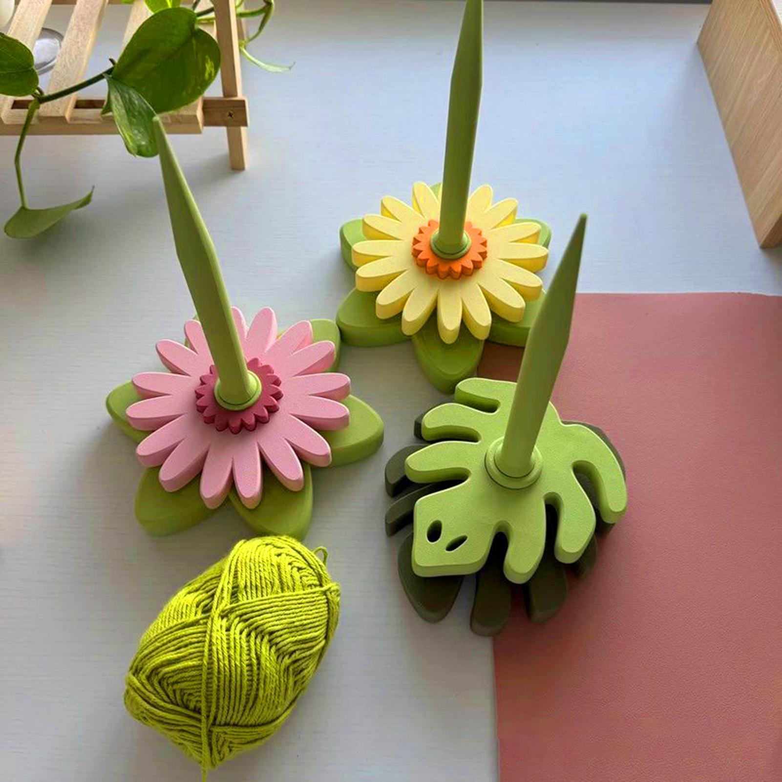 Art Craft Yarn - حامل خيوط دوار للكروشيه، حامل مطبوع