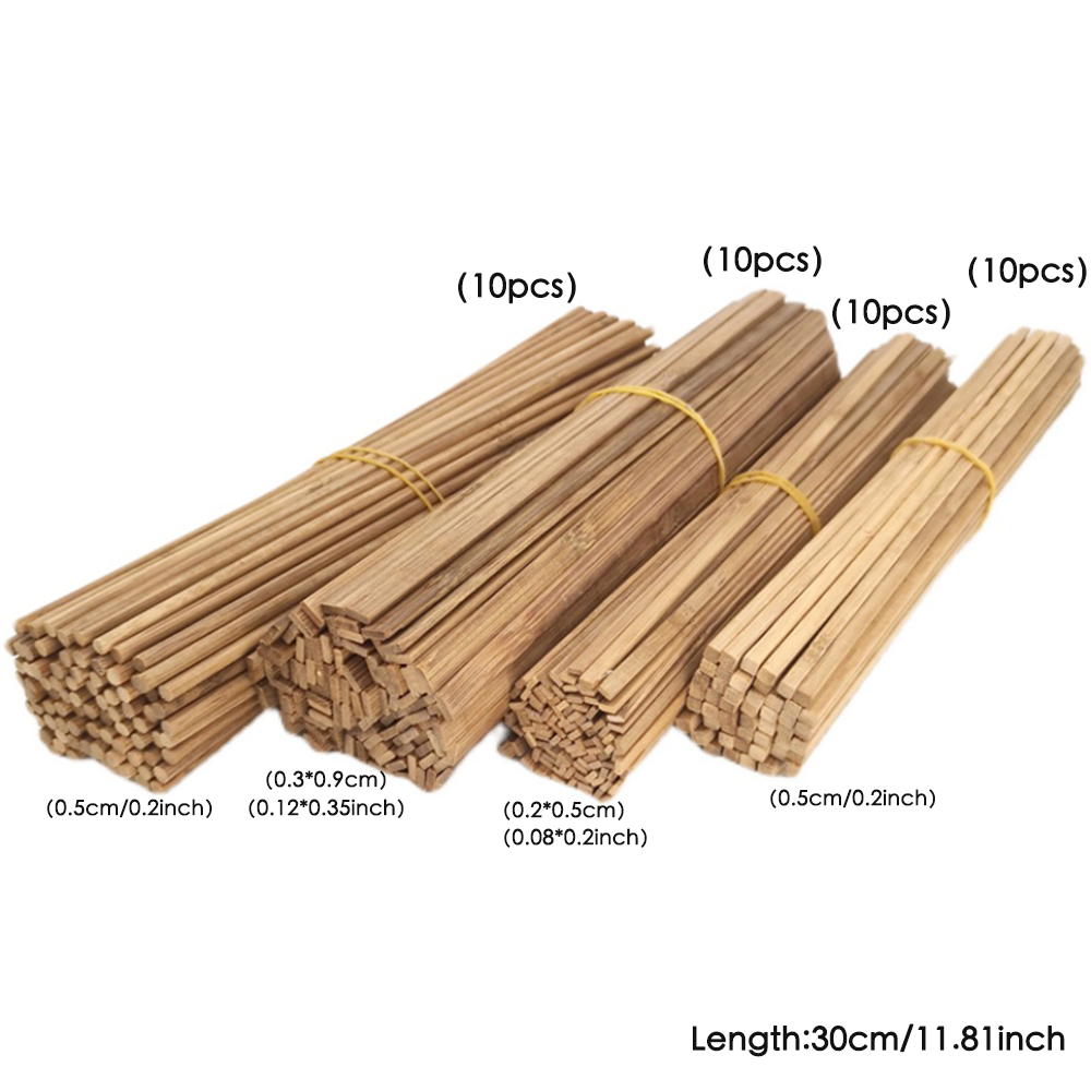 40 قطعة من قضبان الخيزران متعد - مراجعة Art Craft Stick وسعره