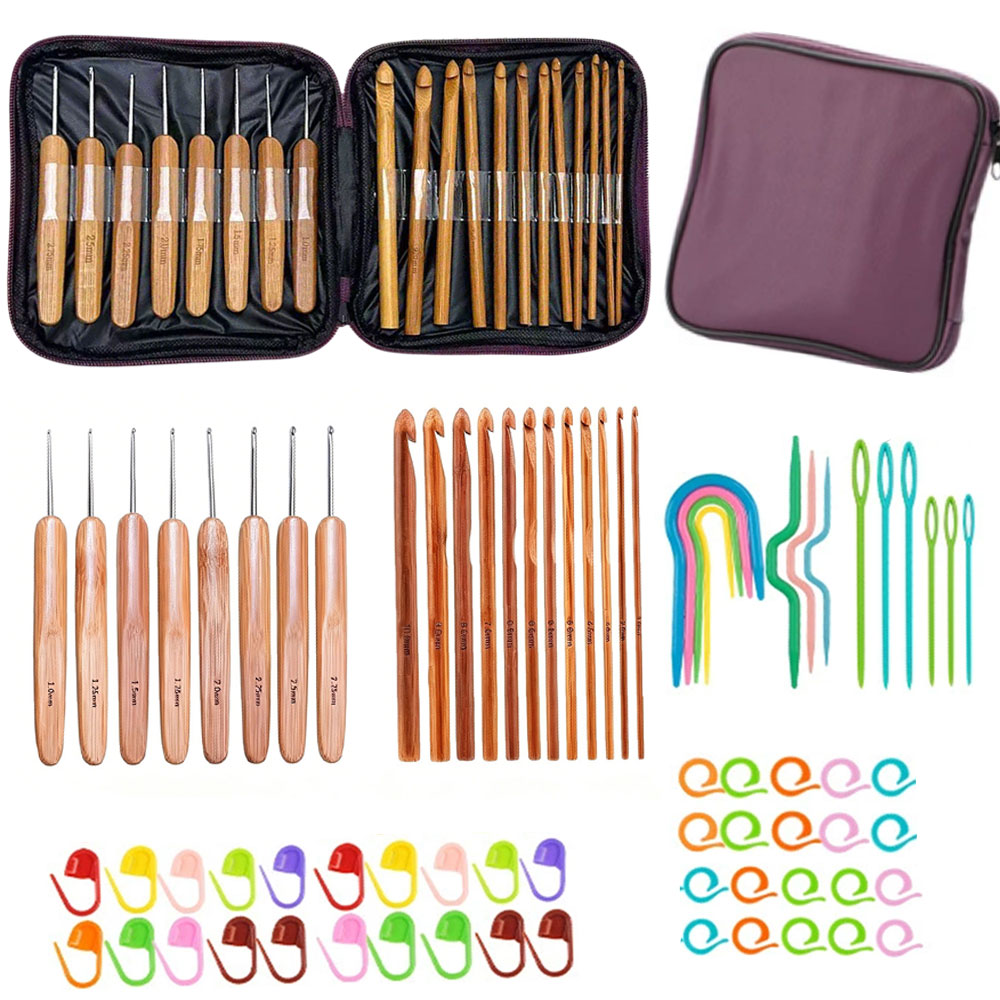 مجموعة من 74 قطعة من إبر الكرو - مراجعة Art Craft Materials وسعره