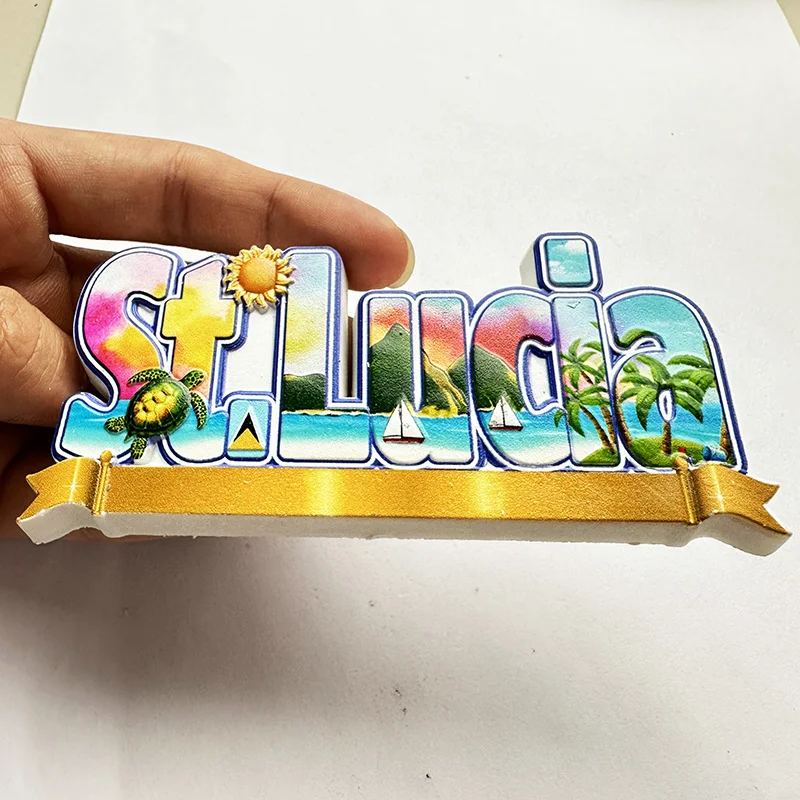 سانت لوسيا ويست إنديز، ملصق ثل - مراجعة Letter S Art Craft وسعره