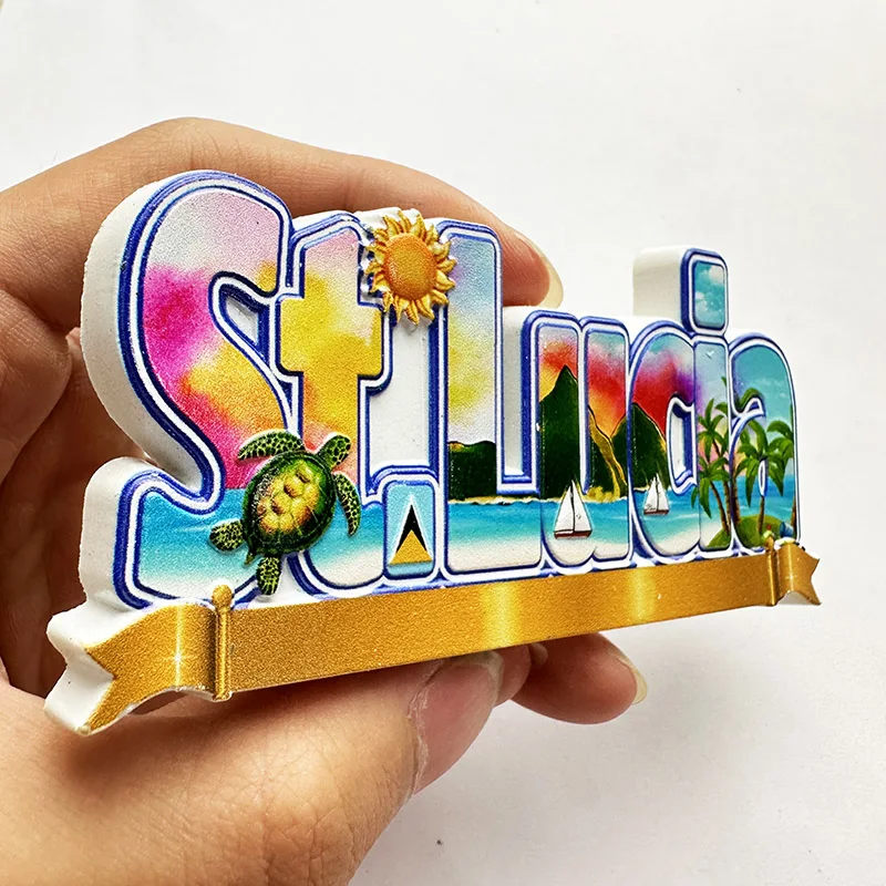 سانت لوسيا ويست إنديز، ملصق ثل - مراجعة Letter S Art Craft وسعره