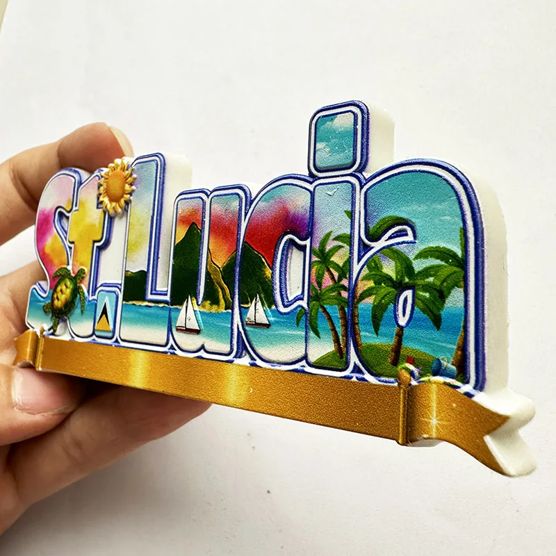 سانت لوسيا ويست إنديز، ملصق ثل - مراجعة Letter S Art Craft وسعره