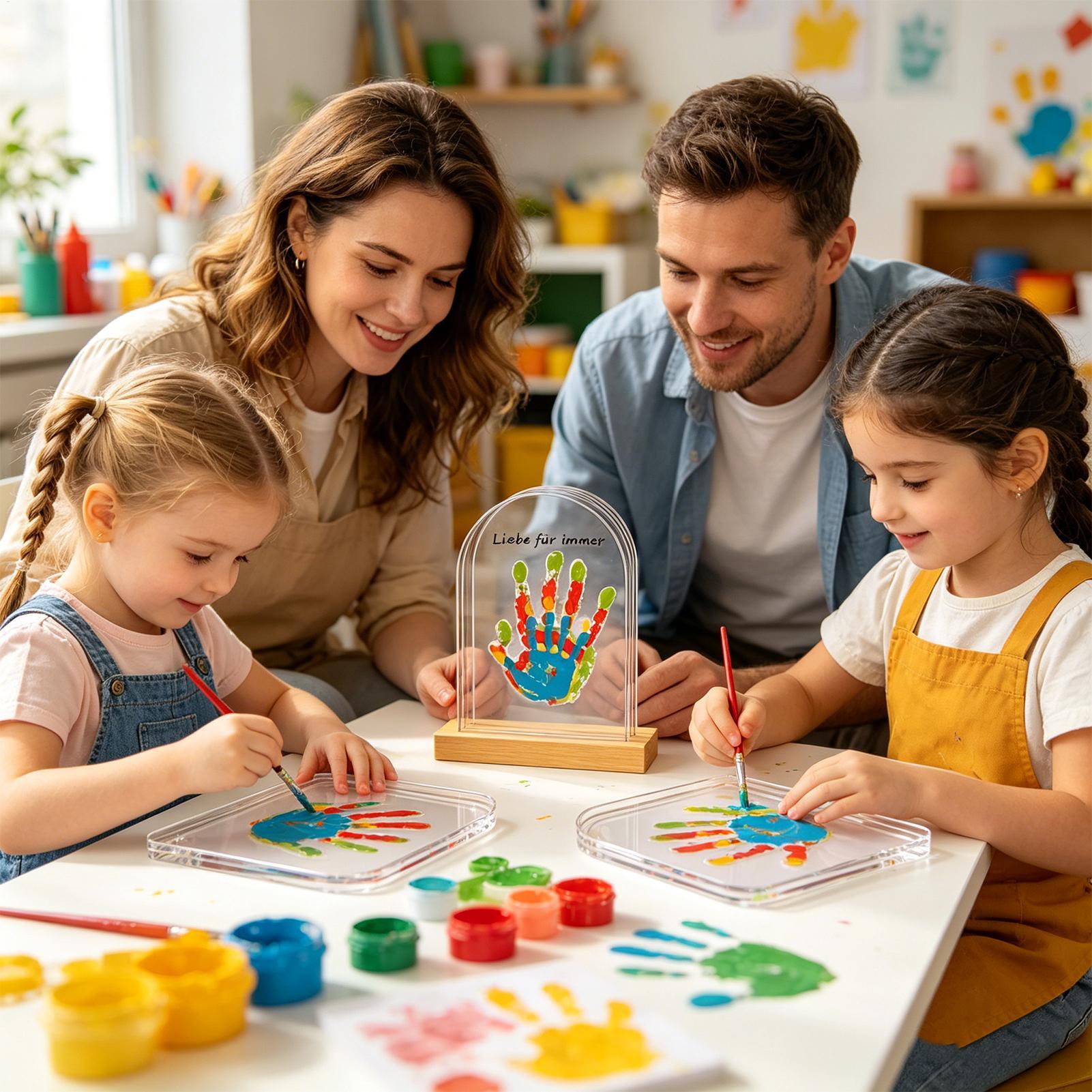 طقم بصمة يد العائلة مع إضاءة،  - مراجعة Art Craft Kits For Kids وسعره