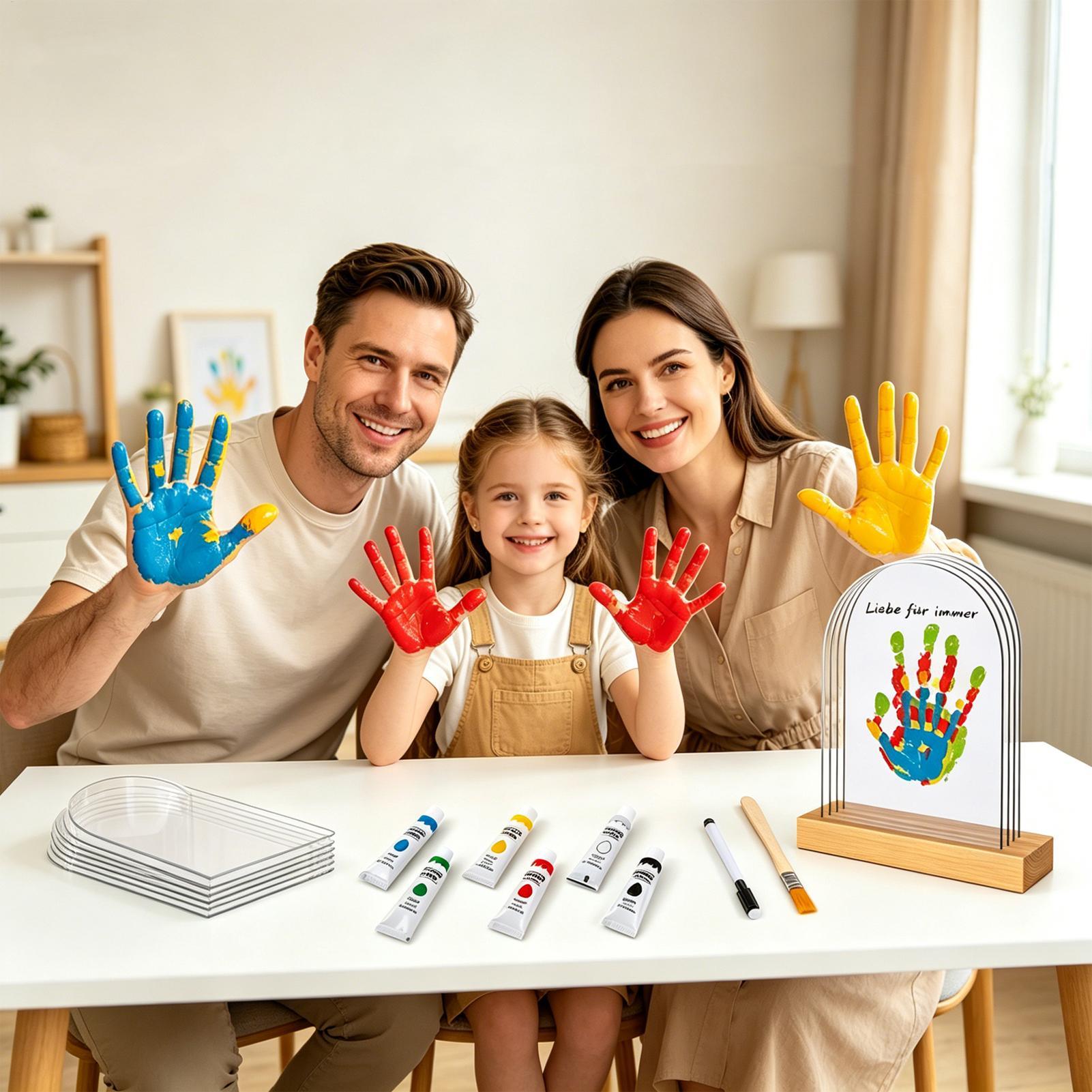 طقم بصمة يد العائلة مع إضاءة،  - مراجعة Art Craft Kits For Kids وسعره