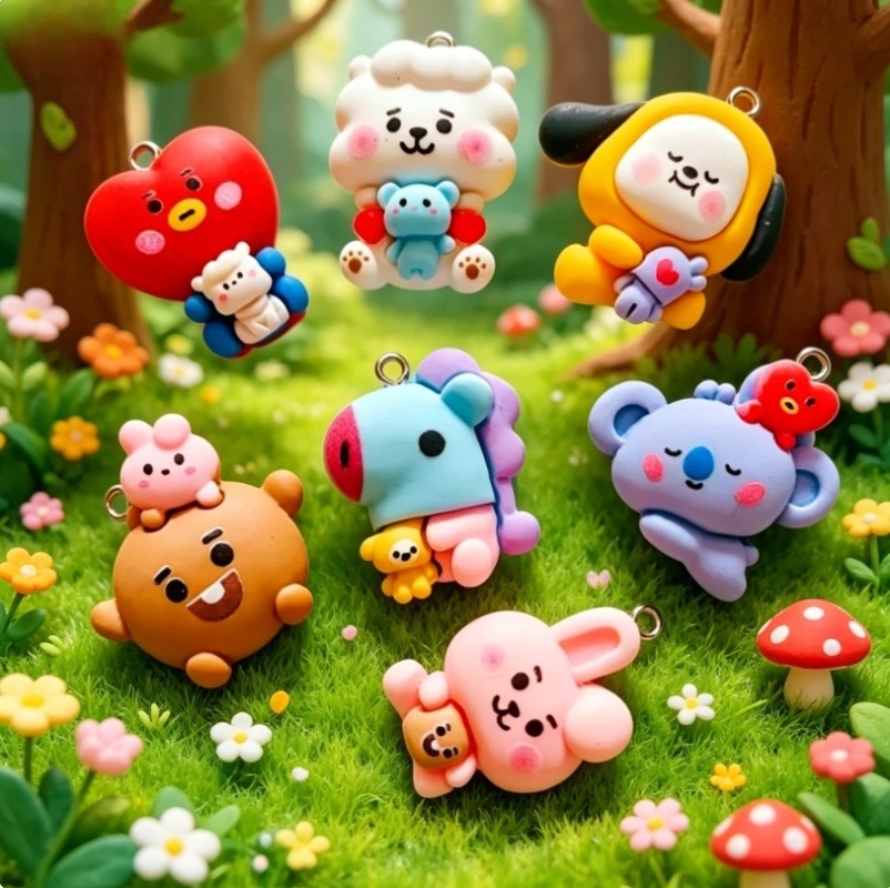 7 قطع من إكسسوارات BT21 الكرتو - مراجعة Art Craft Materials وسعره
