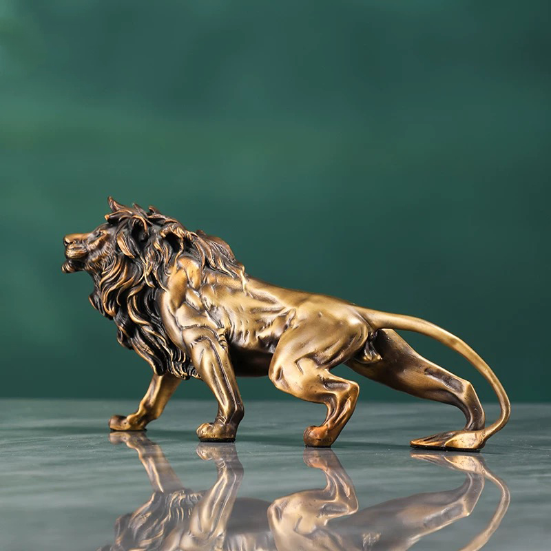 زخرفة منحوتة الأسد النحاسي ، ا - مراجعة Art Craft Lion وسعره