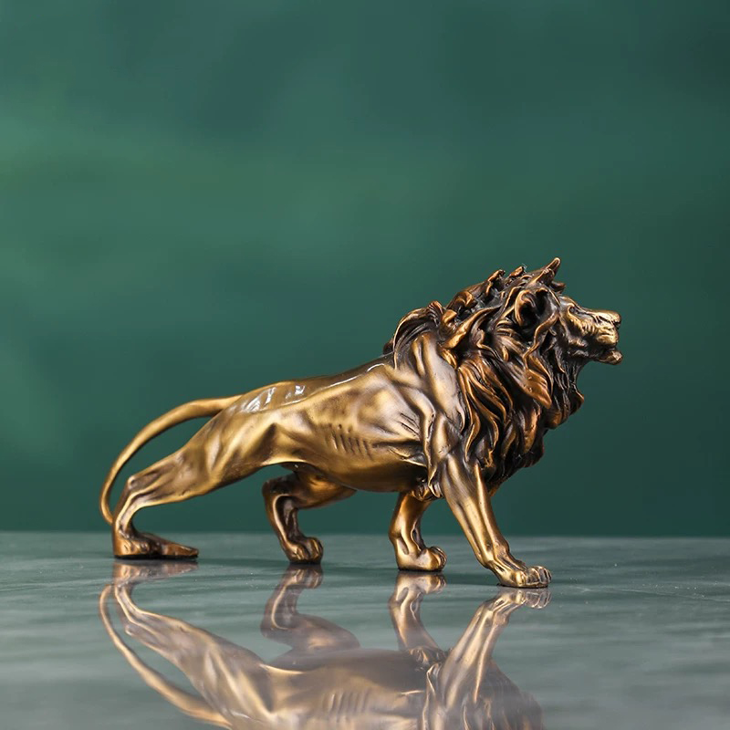 زخرفة منحوتة الأسد النحاسي ، ا - مراجعة Art Craft Lion وسعره