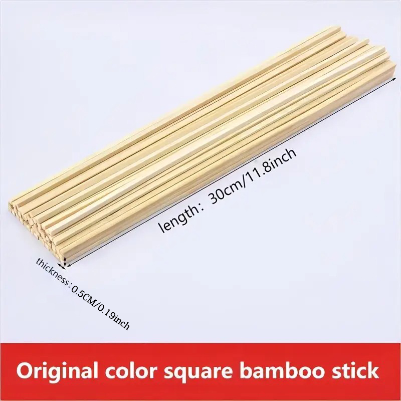 30 قطعة/50 قطعة 0.5 × 0.5 × 30 - مراجعة Art Craft Stick وسعره