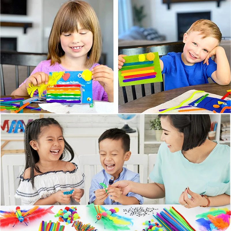 1000 قطعة الاطفال الحرف لوازم  - مراجعة Art Craft Kits For Kids وسعره